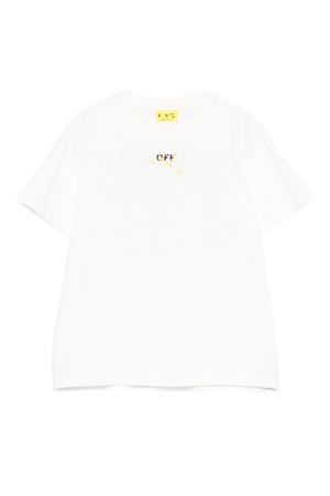 tshirt in cotone bianco OFF WHITE KIDS | OBAA002F25JER00A0118